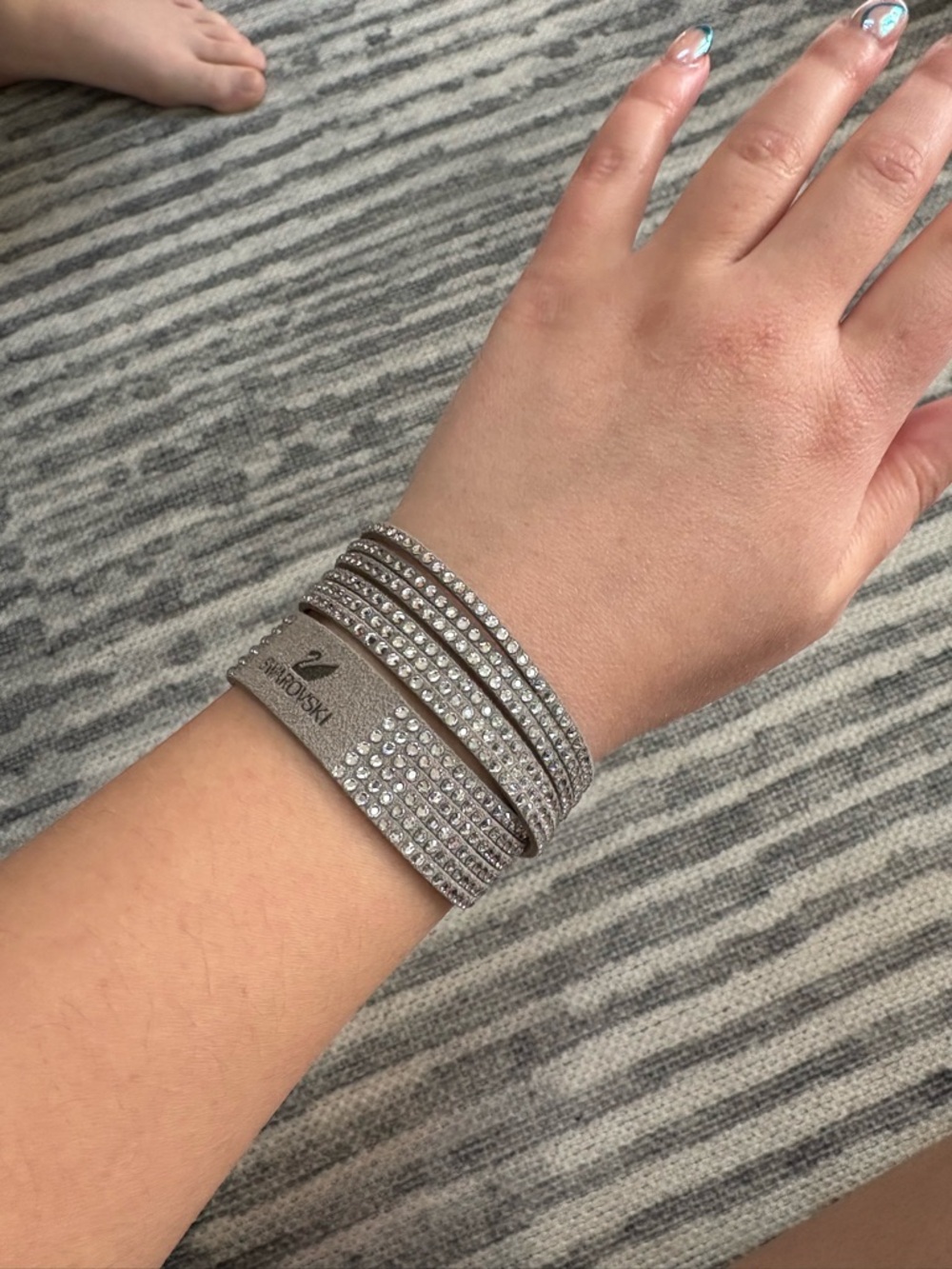 Swarovski Silver Crystal Wrap Bracelet